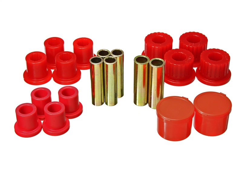 Ford Ranger Leaf Spring Bushing Set - Rear - Energy Suspension - Hyper-Flex(TM) performance polyurethane - Red - `98-`11
